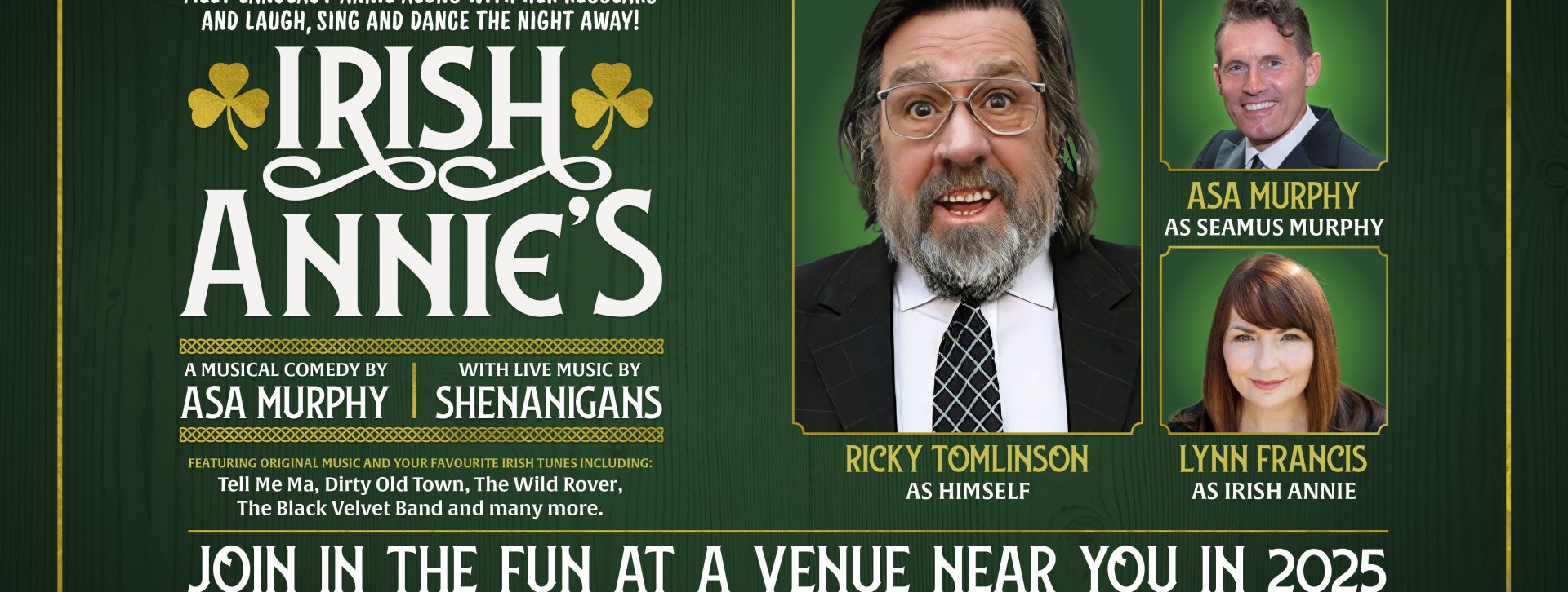 TV Legend Ricky Tomlinson Heads to The Key Theatre in Irish Annie’s! 🎭🎶